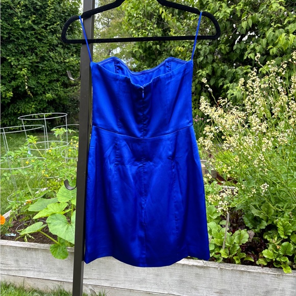 Strapless blue Meshki mini dress - Picture 2 of 3